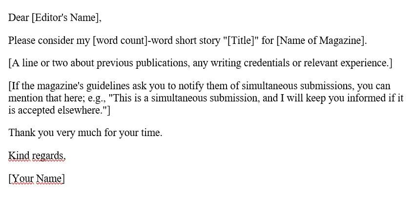 example of cover letter for short story submission example of cover letter for short story submission