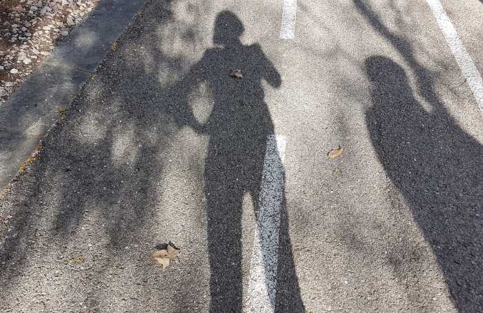 shadows on pavement