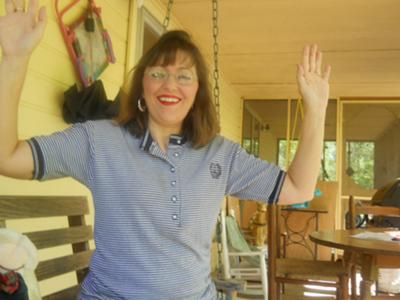 My daughter took this picture and told me how to pose!