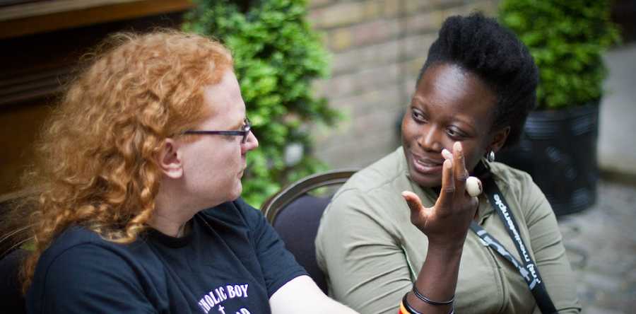woman talking, representing the concept of a narrator